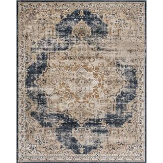 Unique Loom Chateau Roosevelt Dark Blue 8' 0 x 10' 0 Area Rug 3135961 | The Home Depot