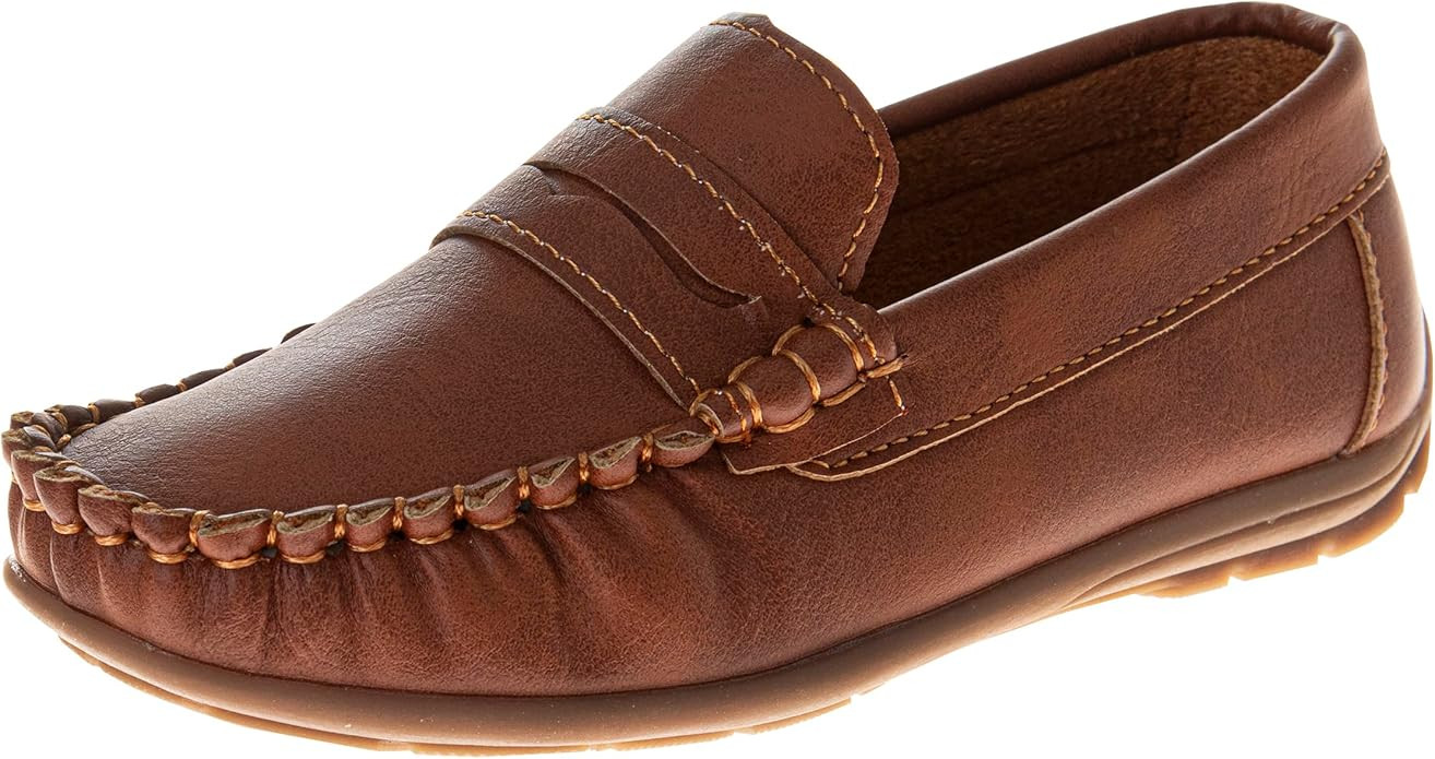 Josmo Boys Moccasin Driving Loafers - Casual Dress Penny Slip On Boat Shoes (Sizes: 5-10 Toddlers... | Amazon (US)