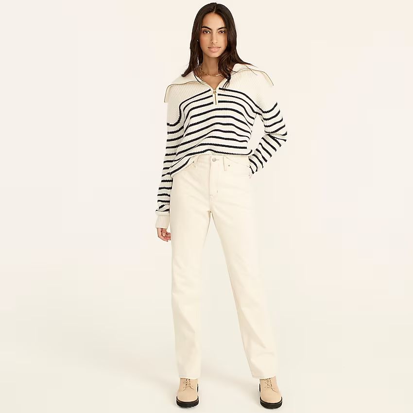 Slouchy boyfriend jean in ecru | J.Crew US