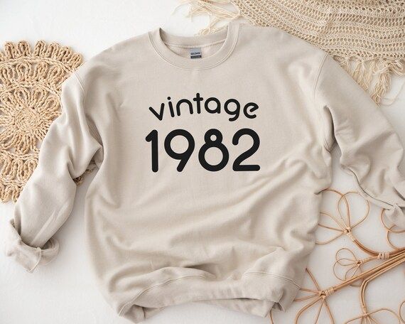 Vintage 1982 Sweatshirt, 40th Birthday Sweater, 40th Birthday Sweatshirt, Vintage Year Sweater, C... | Etsy (US)