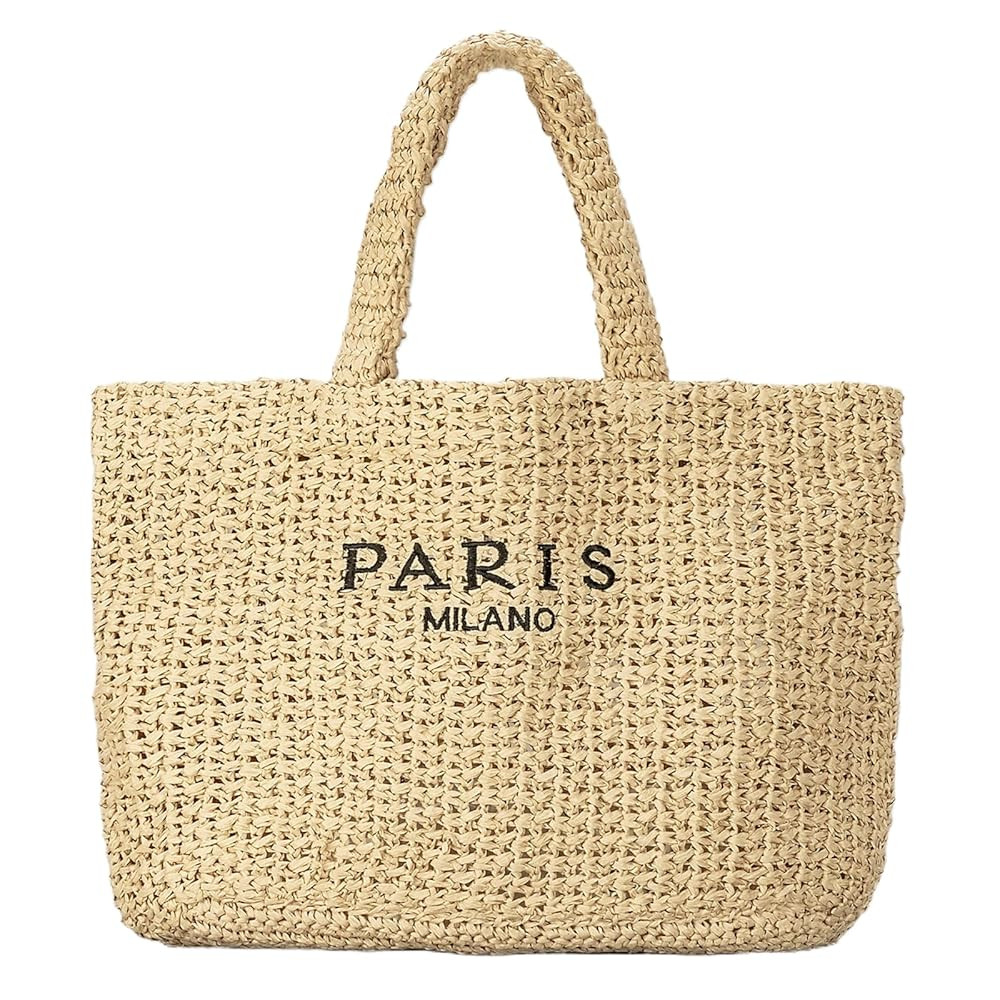 Large Straw Tote Bag Summer Straw Purse for Women Vacation Raffia Woven Beach Bags Handbag | Amazon (US)