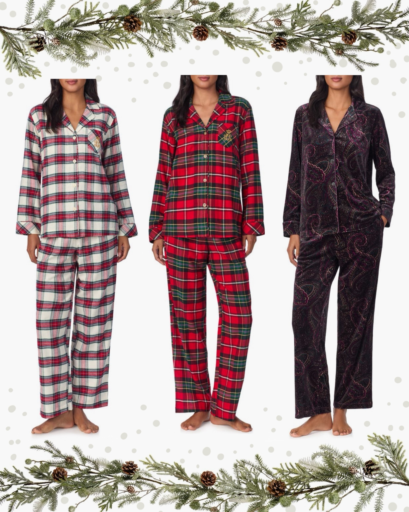 Ralph Lauren cozy pajamas ☕️🌲 flannel, plaid, velvet, luxury pjs, Christmas gift, holiday

#LTKGiftGuide #LTKOver40 #LTKHoliday