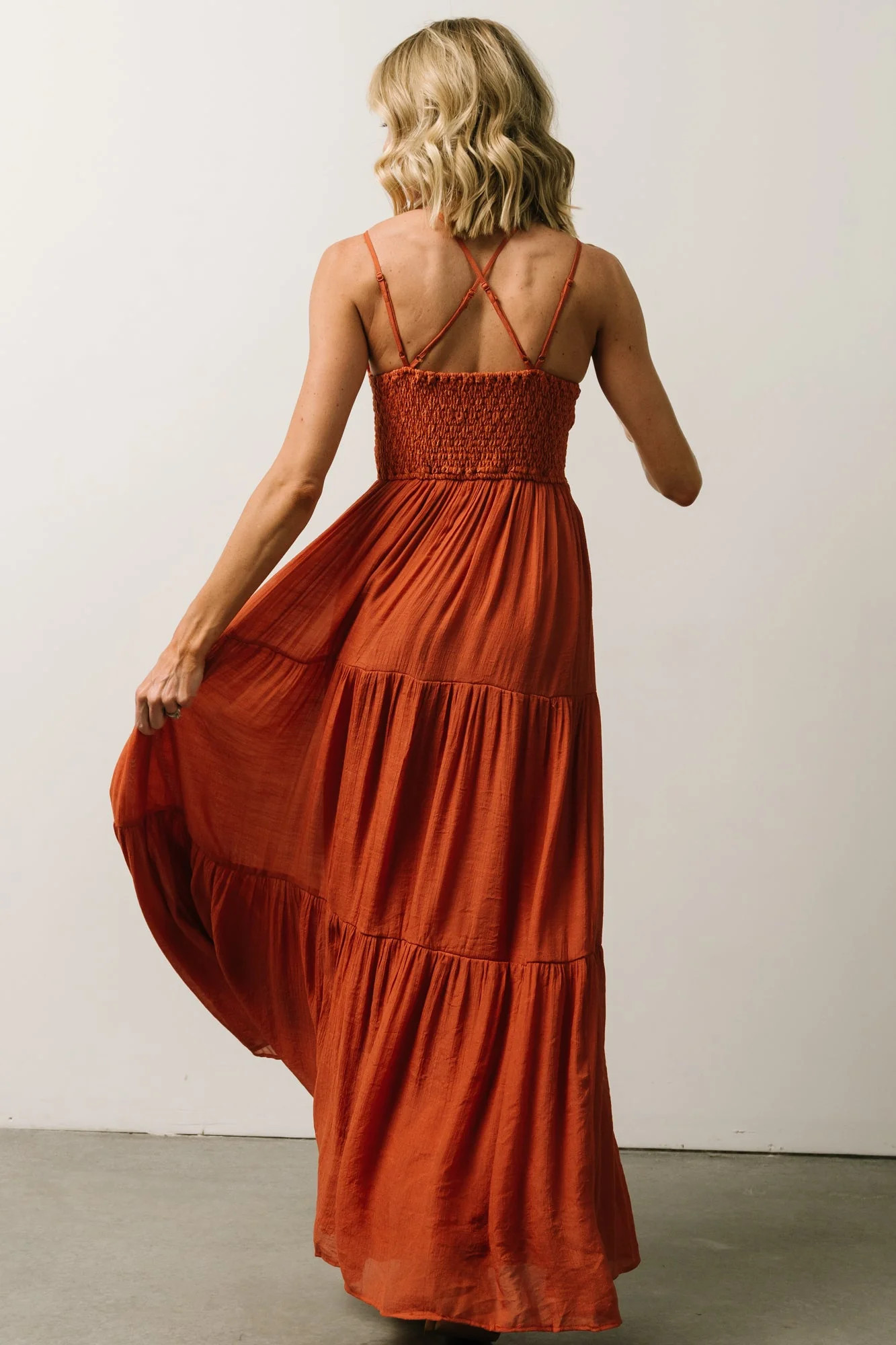 Summerlin Lace Top Maxi Dress | Rust | Baltic Born