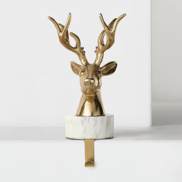 Stocking Holder Brass Marble Deer - Wondershop™ | Target