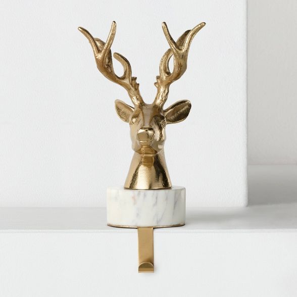 Stocking Holder Brass Marble Deer - Wondershop™ | Target