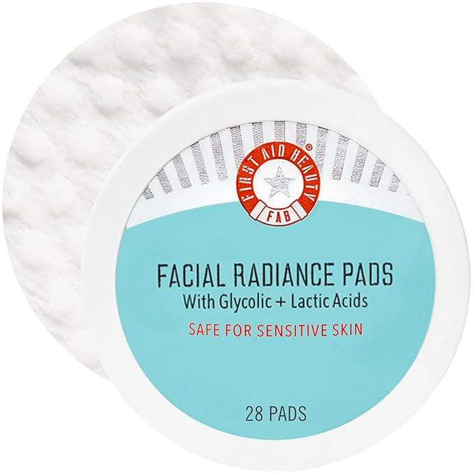 First Aid Beauty - Facial Radiance Pads with Glycolic & Lactic Acids, Daily Exfoliating Pads with... | Amazon (US)