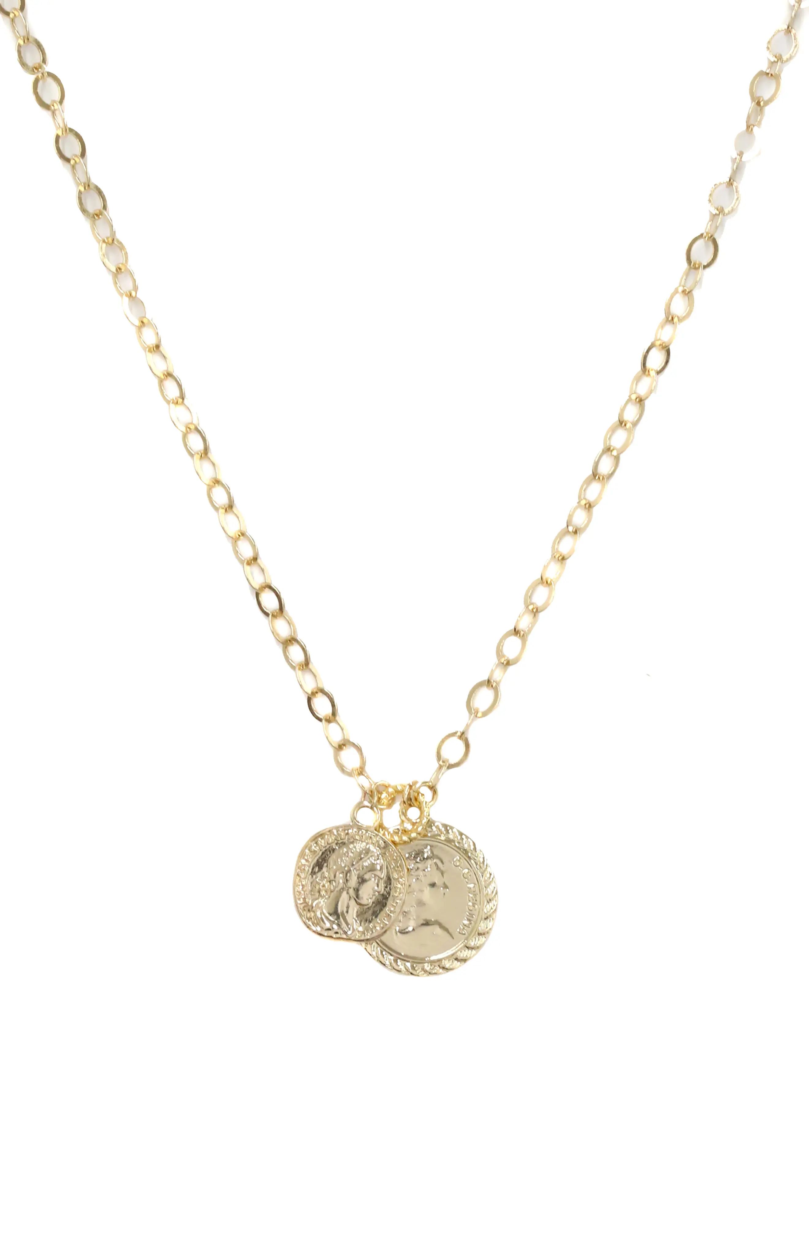 Women's Ettika Double Coin Pendant Necklace | Nordstrom
