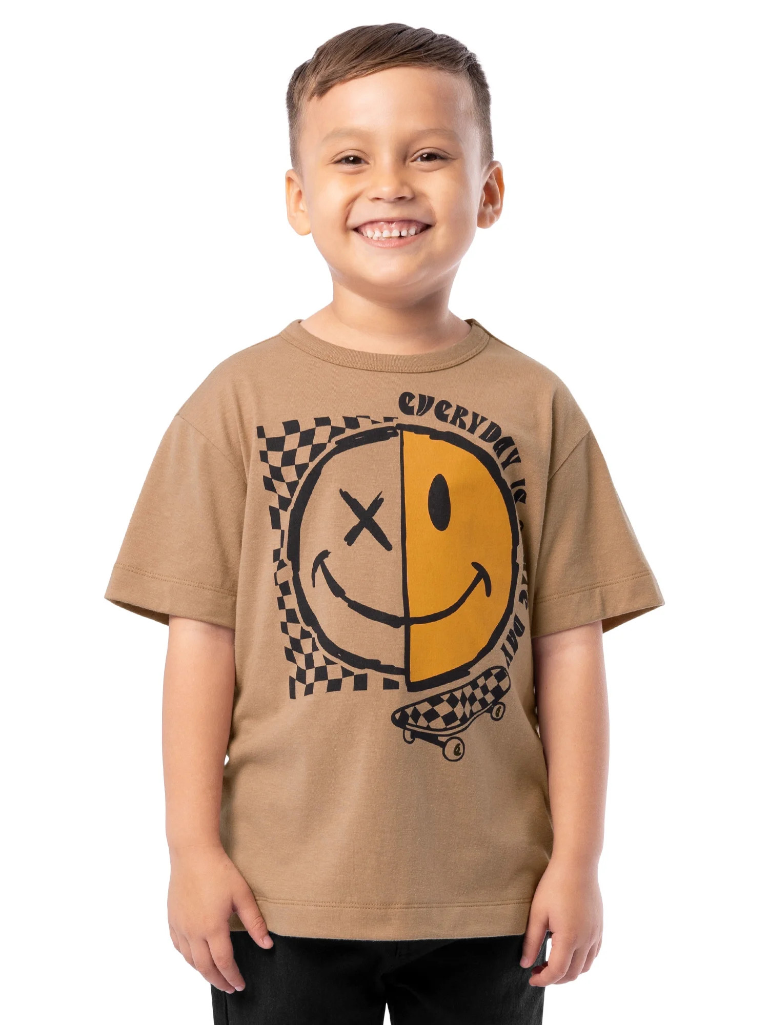 Wonder Nation Boys Short Sleeve Elevated Graphic T-Shirt, Sizes 4-18 & Husky | Walmart (US)