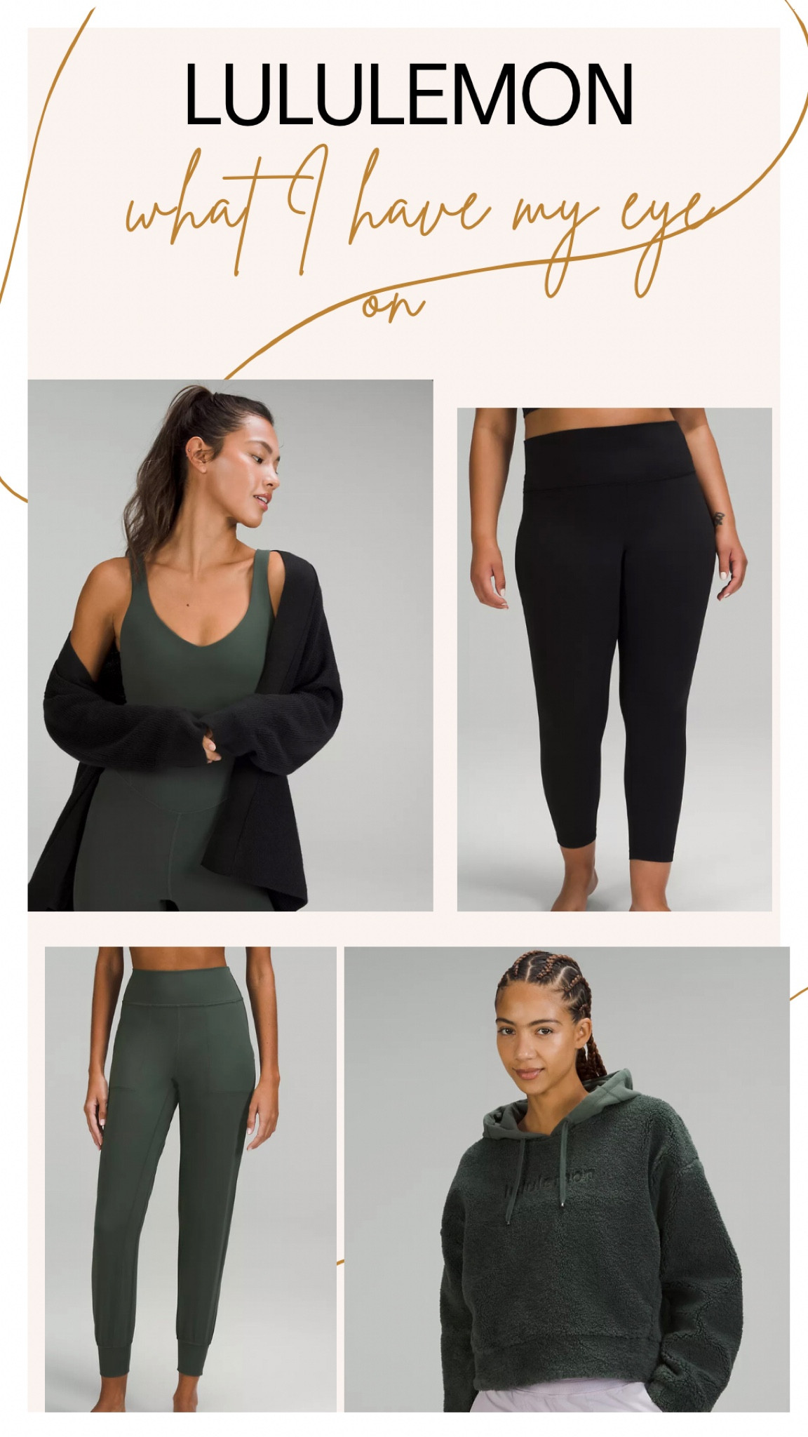 lululemon fall! I’m loving the deep green tones for the fall. and the embroidered fleece sweatshirt is online only!! 

#lululemon #lululemonoutfit #lululemonleggings #sweater #leggings #fleece #align 