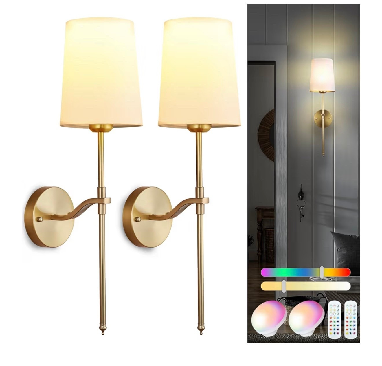 Battery operated wall sconces 💡 