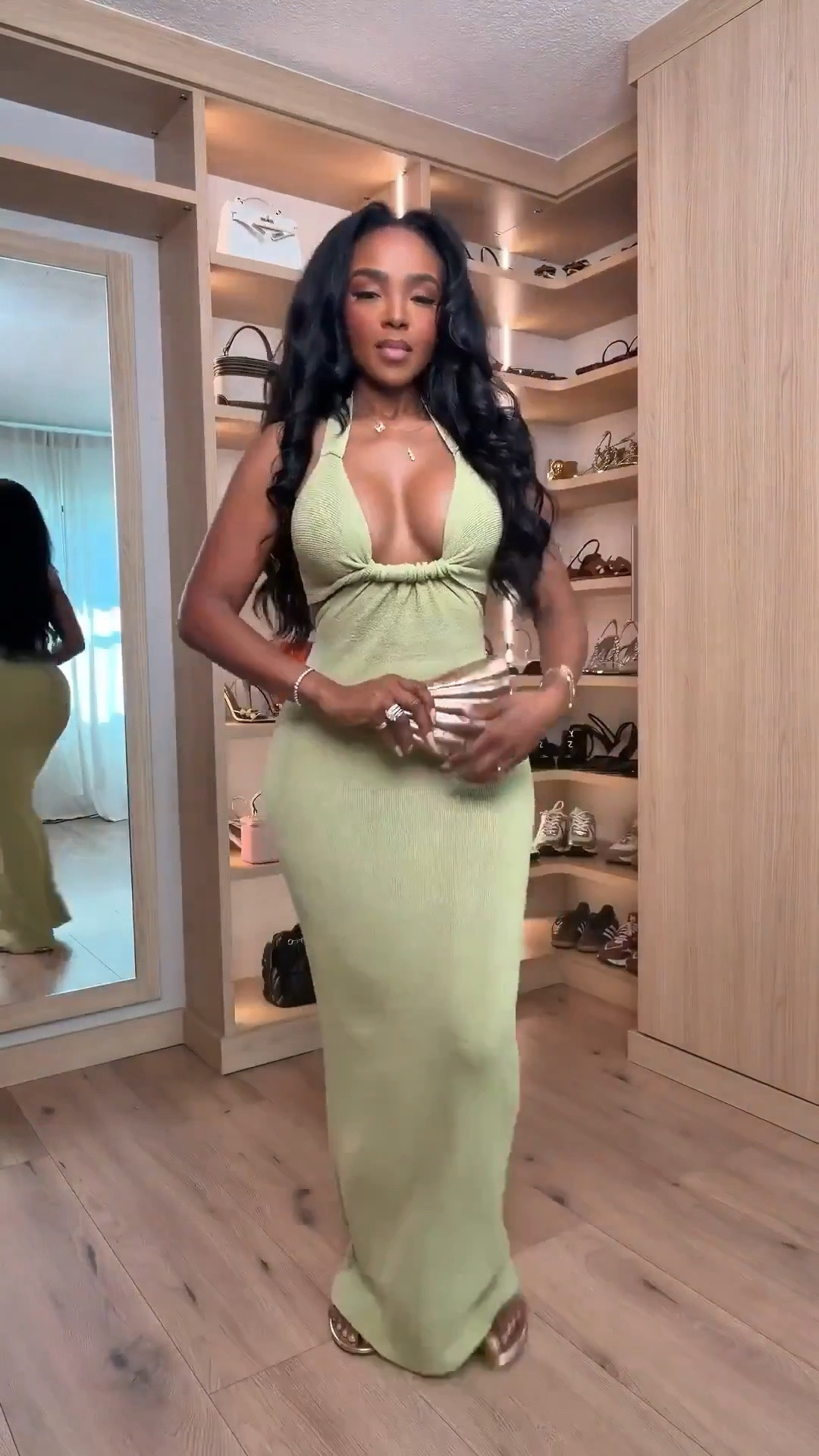Hi Babes!

This dress is giving luxury vacation energy in the best way. The soft sage green color, flattering ruching, and plunging neckline create such a beautiful silhouette that feels effortlessly glamorous. Paired with gold accessories and a metallic clutch, this is the kind of outfit that turns heads the second you walk into a room.

If you're curvy, this dress is incredibly flattering because it enhances your shape while the ruching creates a smooth, sculpted fit. The color feels fresh and expensive, and it's a piece you'll continue reaching for every spring and summer season, making it a great cost-per-wear investment.

Where to wear this:
• Destination weddings
• Vacation dinners
• Resort nights
• Summer date nights
• Rooftop cocktails
• Special events

Everything is linked below.

xx Kira | IG: KirasFashionFinds

34D - 27 - 40 • Size Small or 4

#LTKPetite #LTKootd