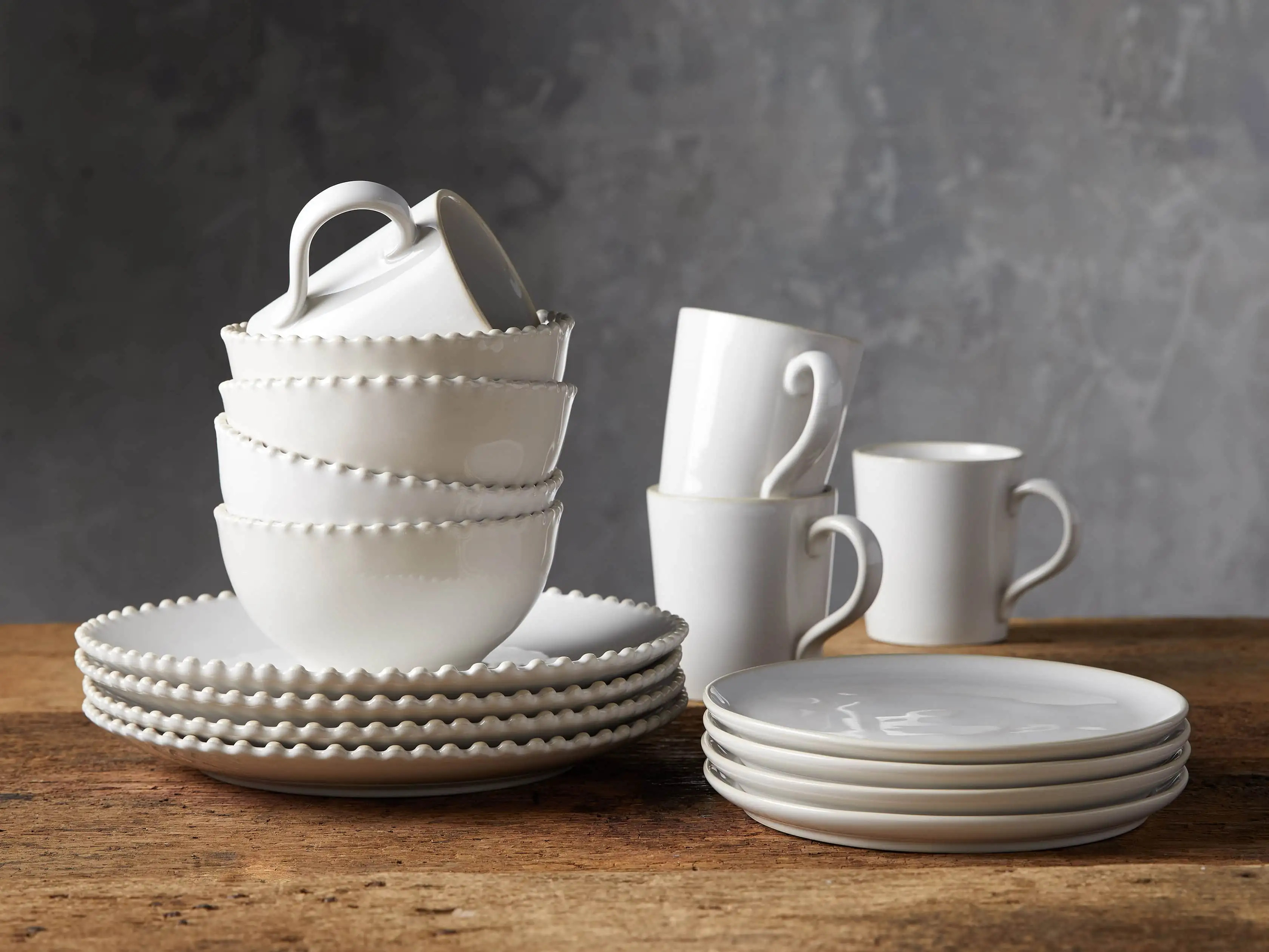 Avignon White Dinnerware (Set of 16) | Arhaus | Arhaus