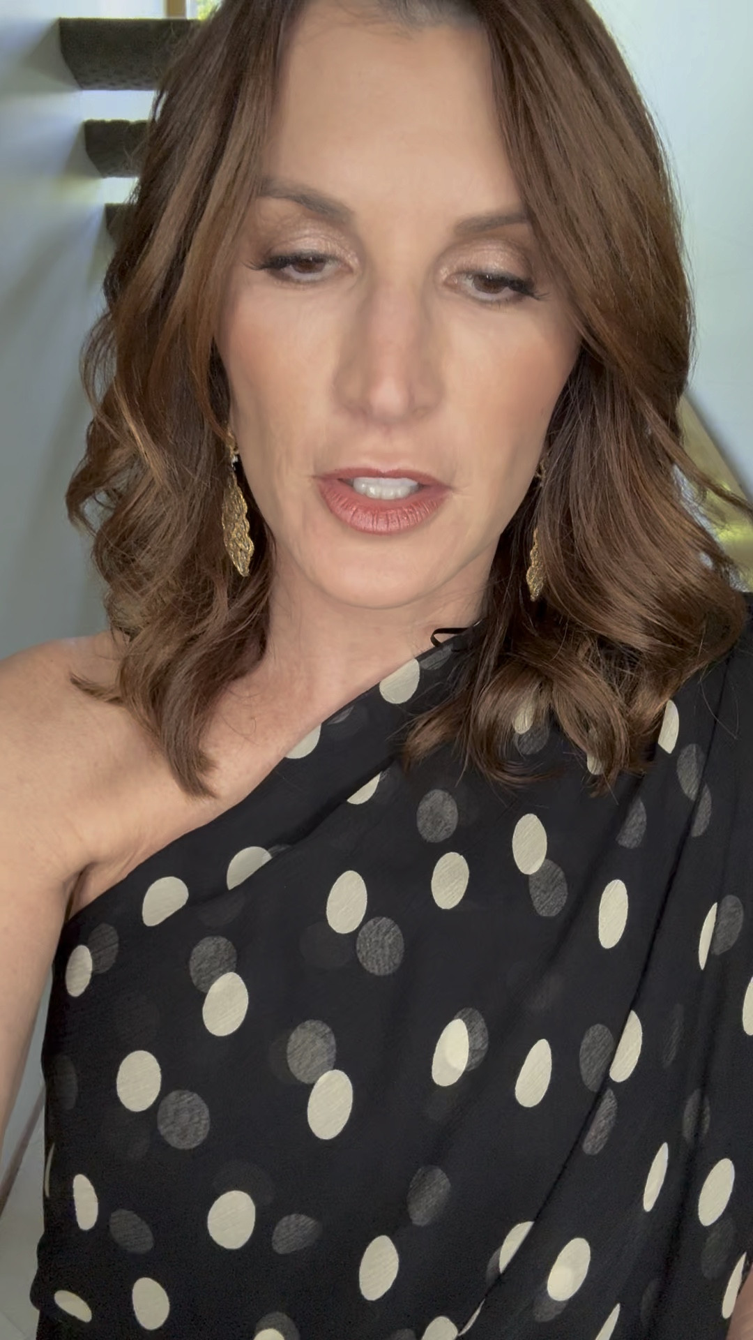 Just love polka dots..   this is a perfect dress for cocktail parties, weddings etc..  
It’s on sale!

I paired it with yellow gold jewelers and the best Saint Laurent sandals.   I was comfy all
Night long..   

#LTKVideo #LTKSaleAlert #LTKStyleTip