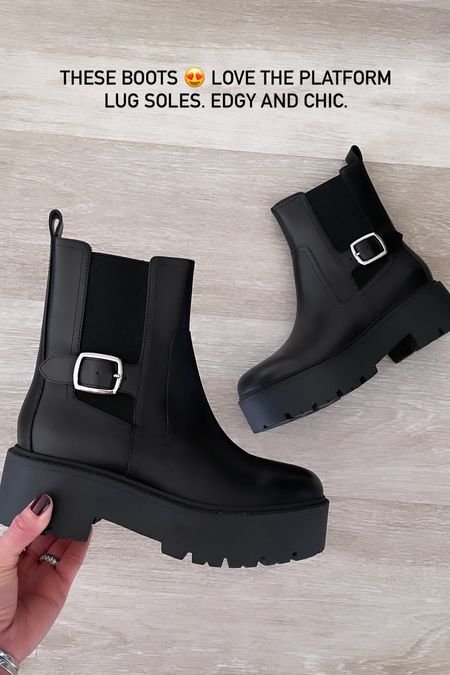 These boots 😍 Love the platform lug soles. Edgy and chic. Currently on major sale! I sized up half a size. 

Boots, booties, gifts for her, gift guide, gift ideas, The Stylizt 



#LTKSeasonal #LTKGiftGuide #LTKshoecrush