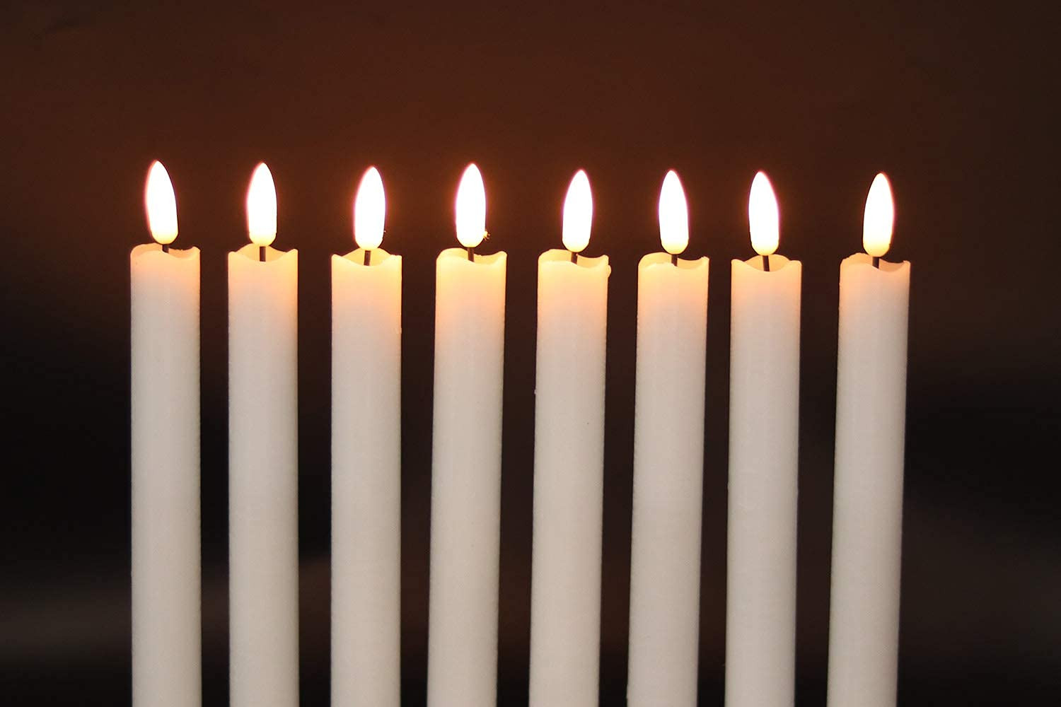 GenSwin Flameless White Taper Candles Flickering with 10-Key Remote, Battery Operated Led Warm 3D... | Amazon (US)