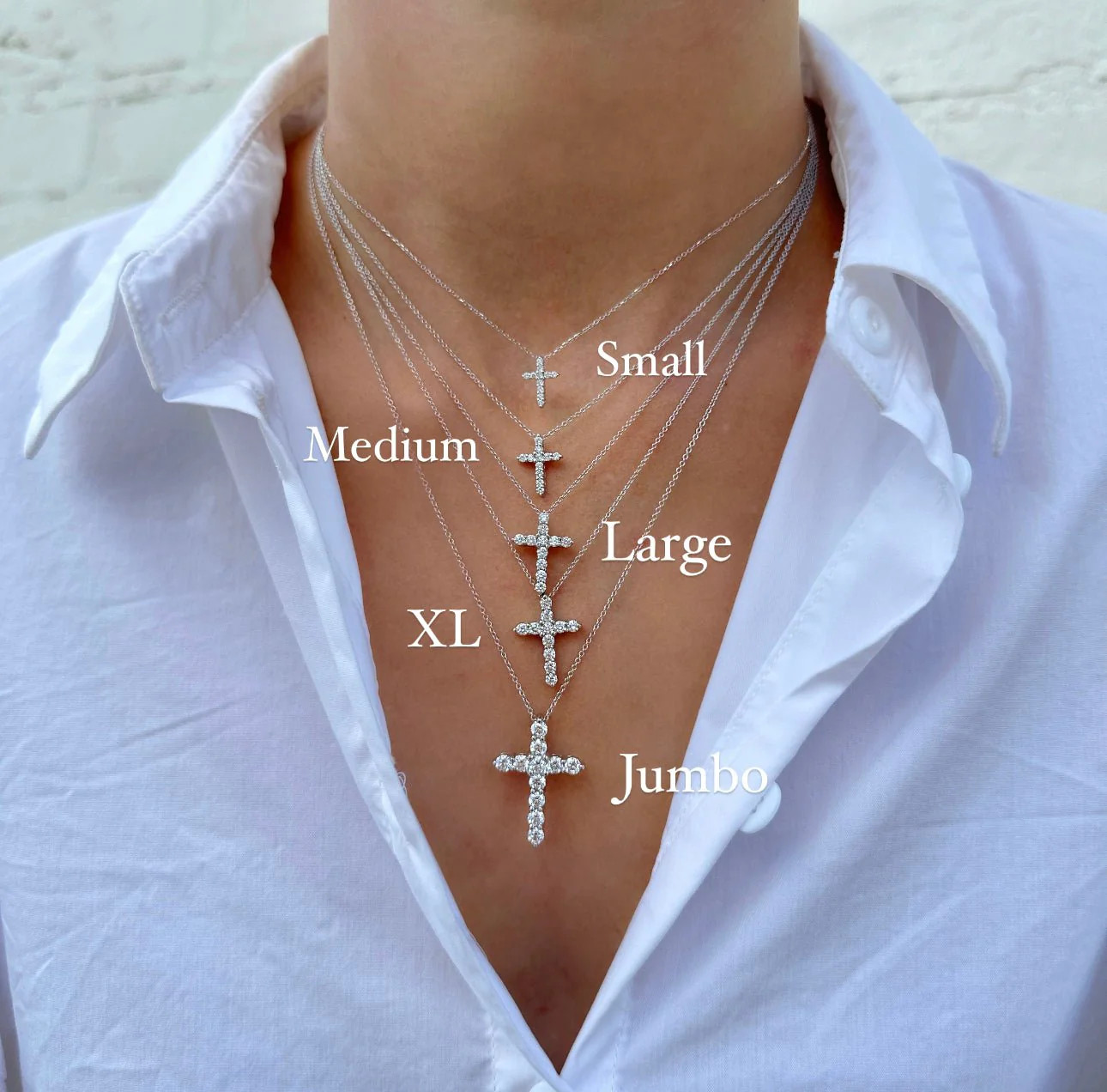 Diamond Cross Necklace | LINDSEY LEIGH JEWELRY
