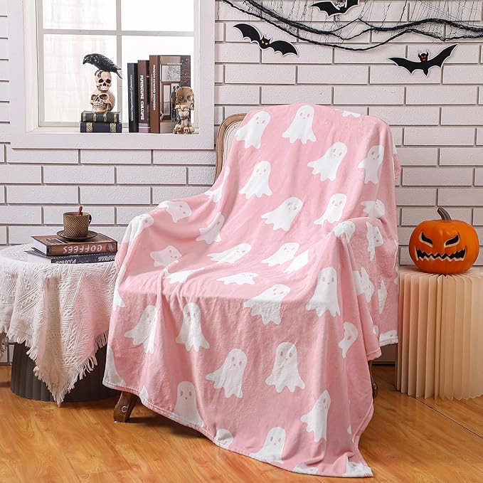 Buryeah Halloween Ghost Blanket Double Sided Ghost Fleece Throw Blanket 50 x 60 Inches Lightweigh... | Amazon (US)