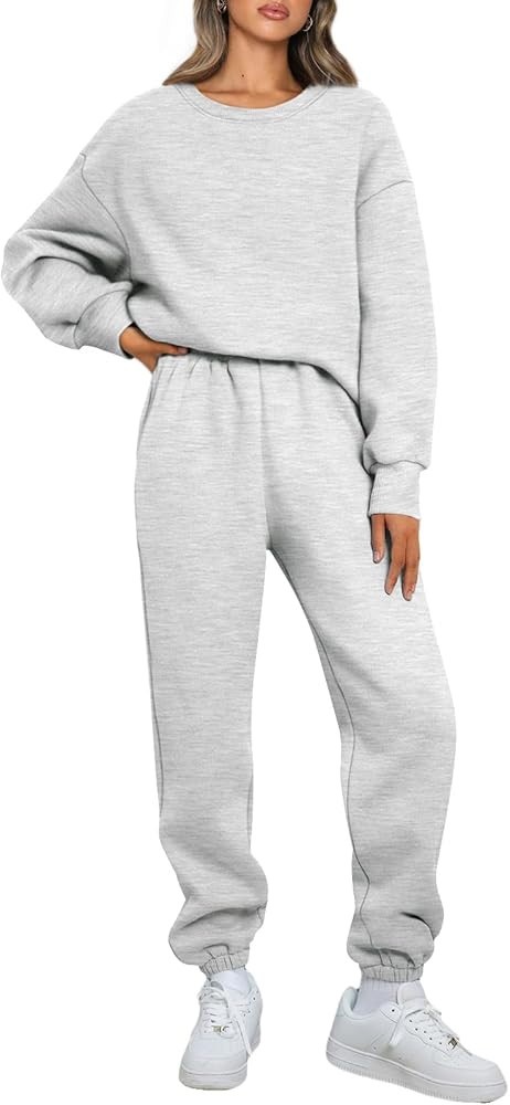 AUTOMET Womens 2 Piece Outfits Sweatsuit Lounge Sets Oversized Sweatshirt Baggy Sweatpants Fall F... | Amazon (US)