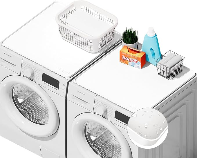 2 PACKS SEIRI Washer and Dryer Topper, 26" x 26" Silicone Dryer Top Protector Mats for Flat Top S... | Amazon (US)