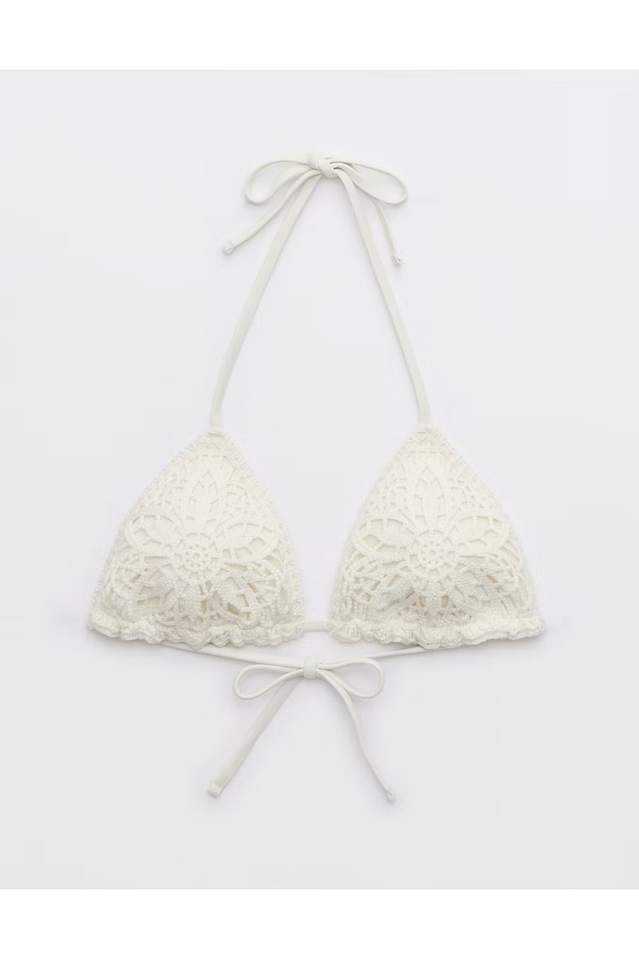 Aerie The Sun-Lover Crochet Bikini Top Women's Soft Muslin S | American Eagle Outfitters (US & CA)