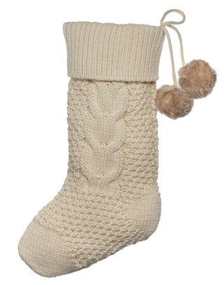 CANVAS Christmas Decoration Oat Cable Knit Stockings, 20 1/2-in | Canadian Tire