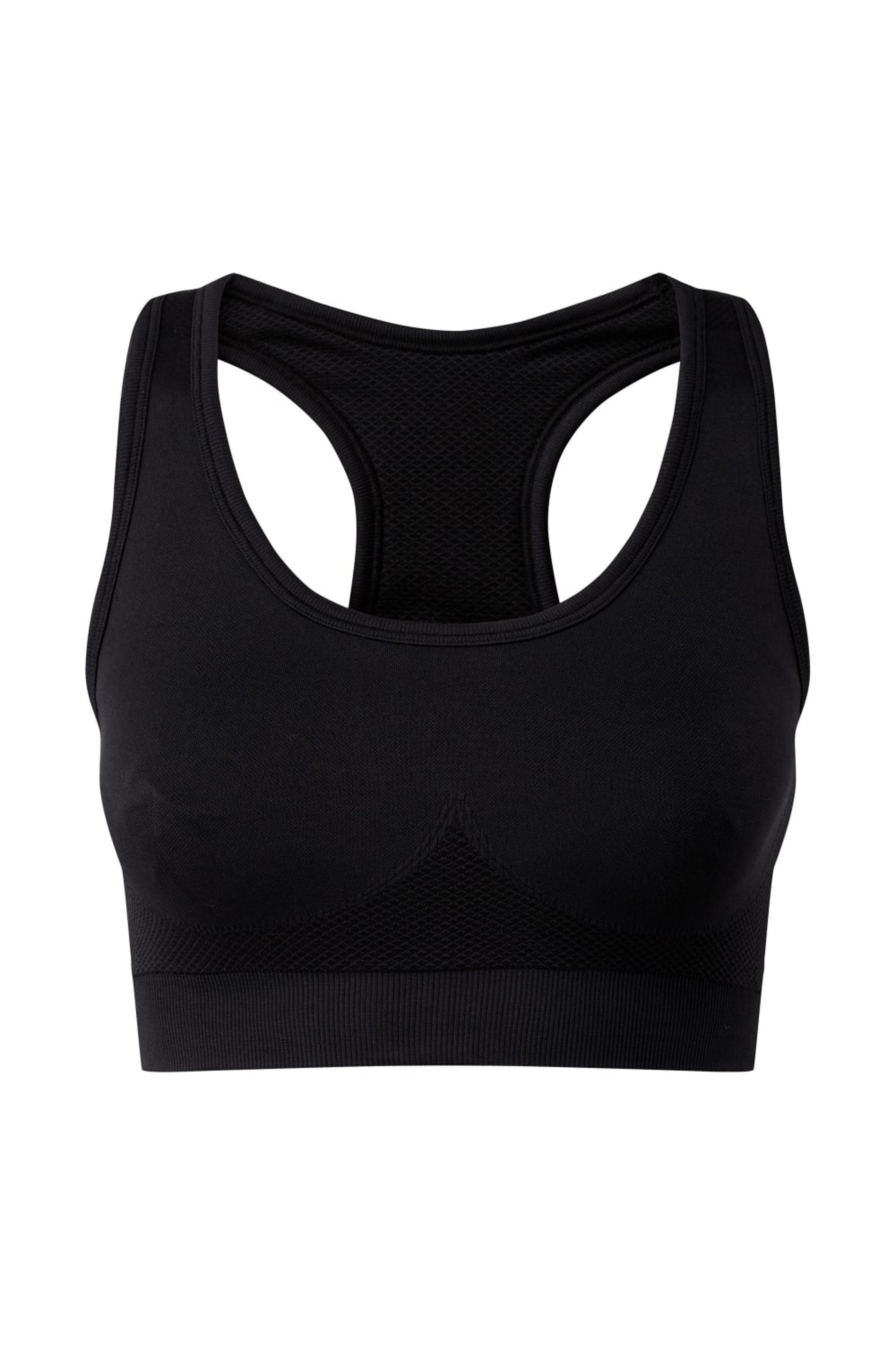 Tridri Womens/Ladies Seamless 3d Fit Multi-Sport Solid Color Sculpt Sports Bra (Black) - XS - Also i | Verishop