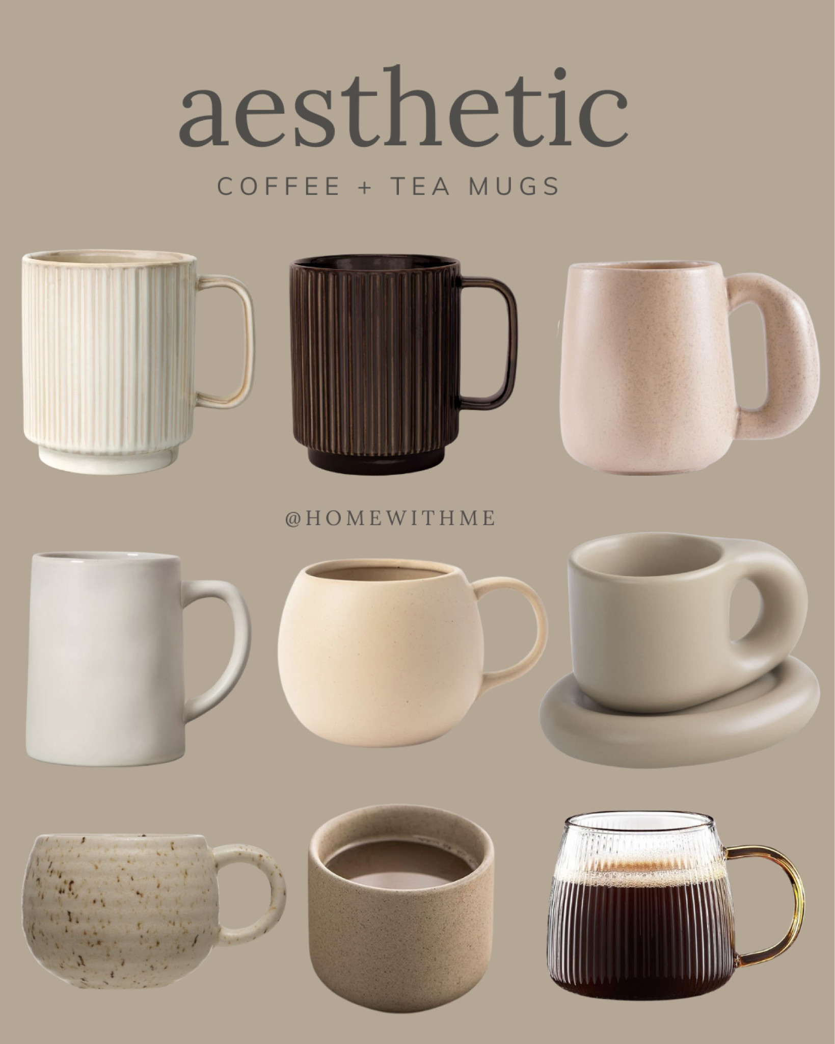 Aesthetic Coffee + Tea mugs! ☕️🍵

#coffeemugs #aesthetichomedecor 

#LTKhome #LTKfindsunder50