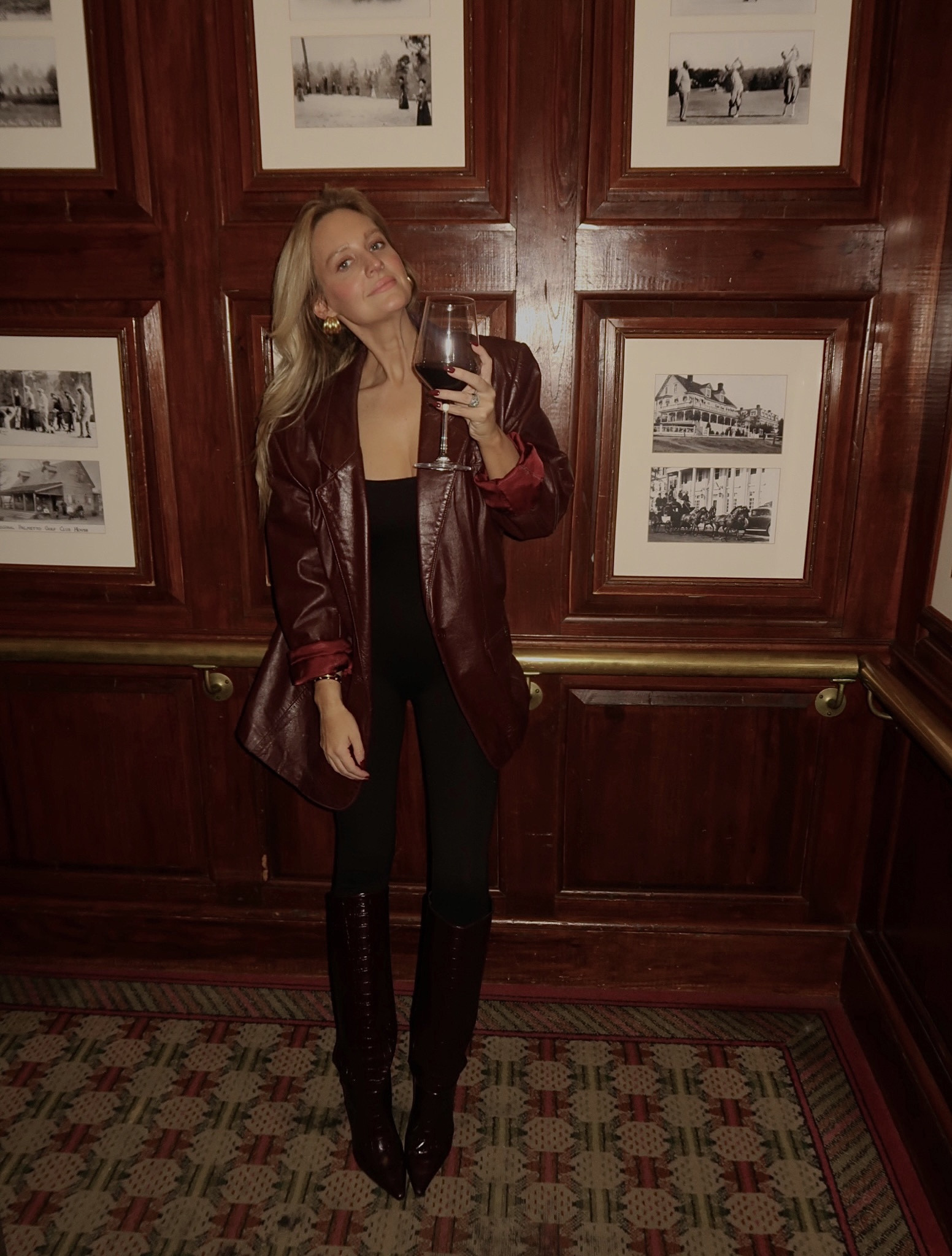 dark red leather + black bodysuit 

#LTKfindsunder100 #LTKstyletip #LTKtravel