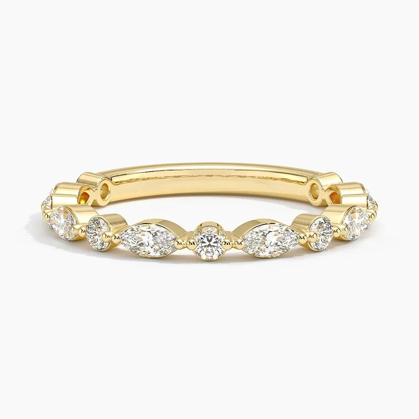 Versailles Three-Quarter Coverage Lab Diamond Ring (1/2 ct. tw.) in 18K Yellow Gold | Brilliant Earth