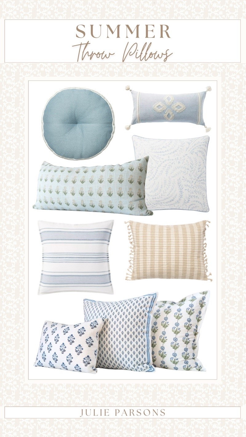 Throw pillows I’m eyeing and loving 🤍✨ The soft coastal colors and fun patterns on these make them such pretty picks! You’d be surprised how much of an impact it can make to swap out the throw pillows on your couch, a bed, or an accent chair…

#LTKHome #LTKSaleAlert