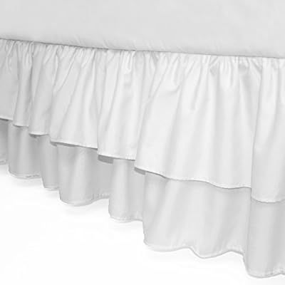 American Baby Company Double Layer Ruffled Crib Skirt, White, for Boys and Girls | Amazon (US)