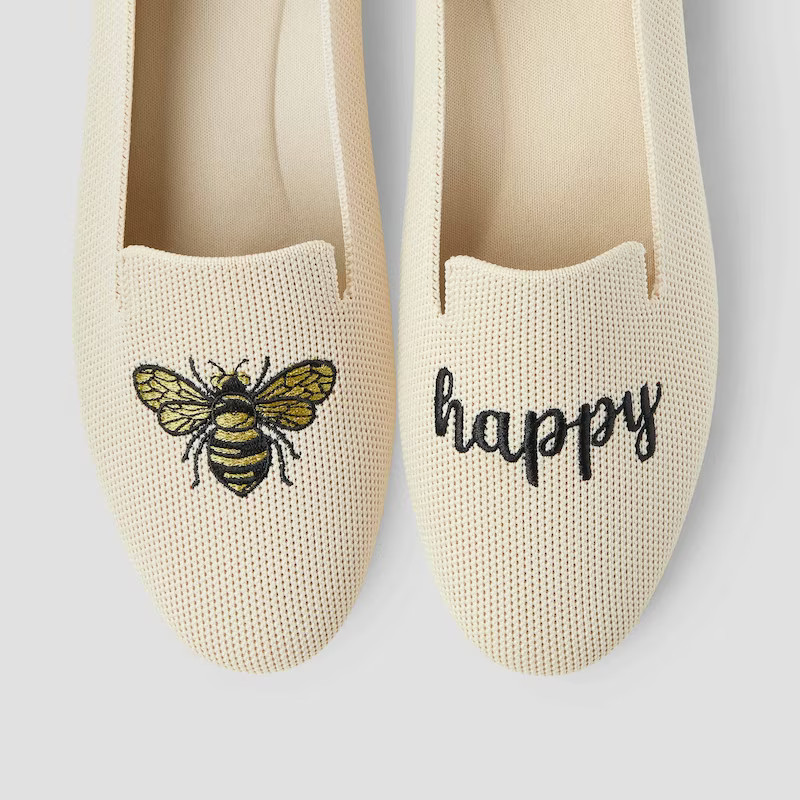 Round-Toe Embroidered Loafers (Audrey) | VIVAIA