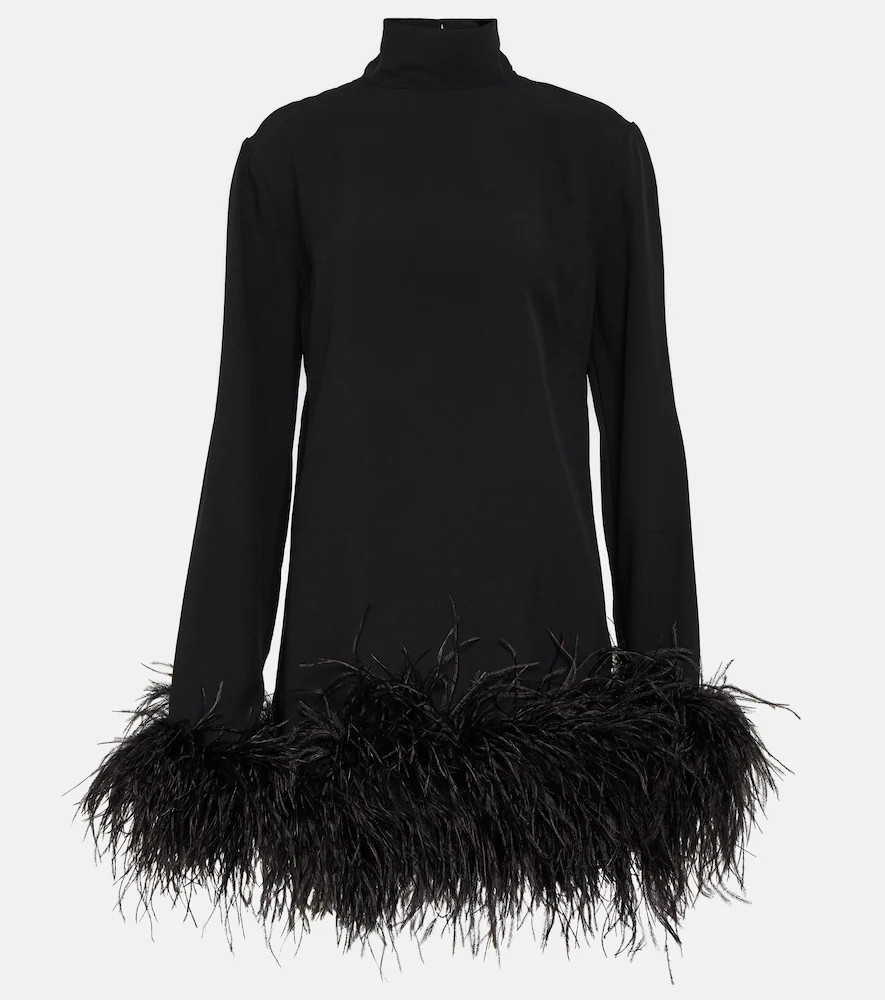 Taller Marmo Piccolo Ubud feather-trimmed minidress | Mytheresa (INTL)