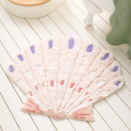 Kids Shell Shaped Bath Mat | West Elm (US)