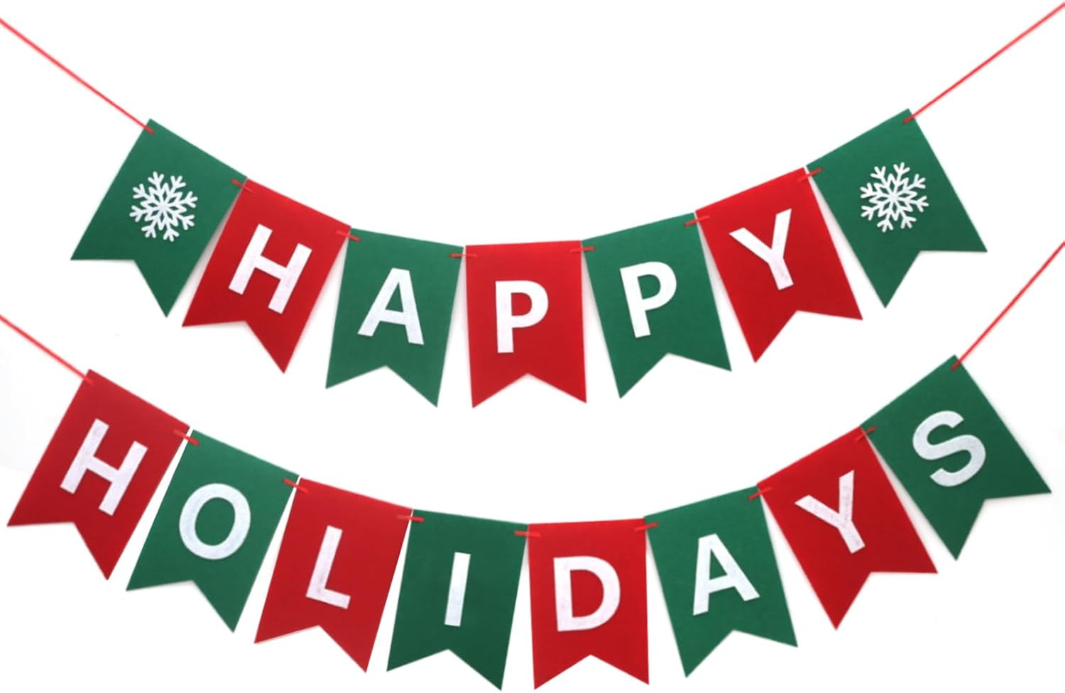 Christmas Office Decorations Happy Holiday Banner for Home Office, Felt Christmas Party Decoratio... | Amazon (US)