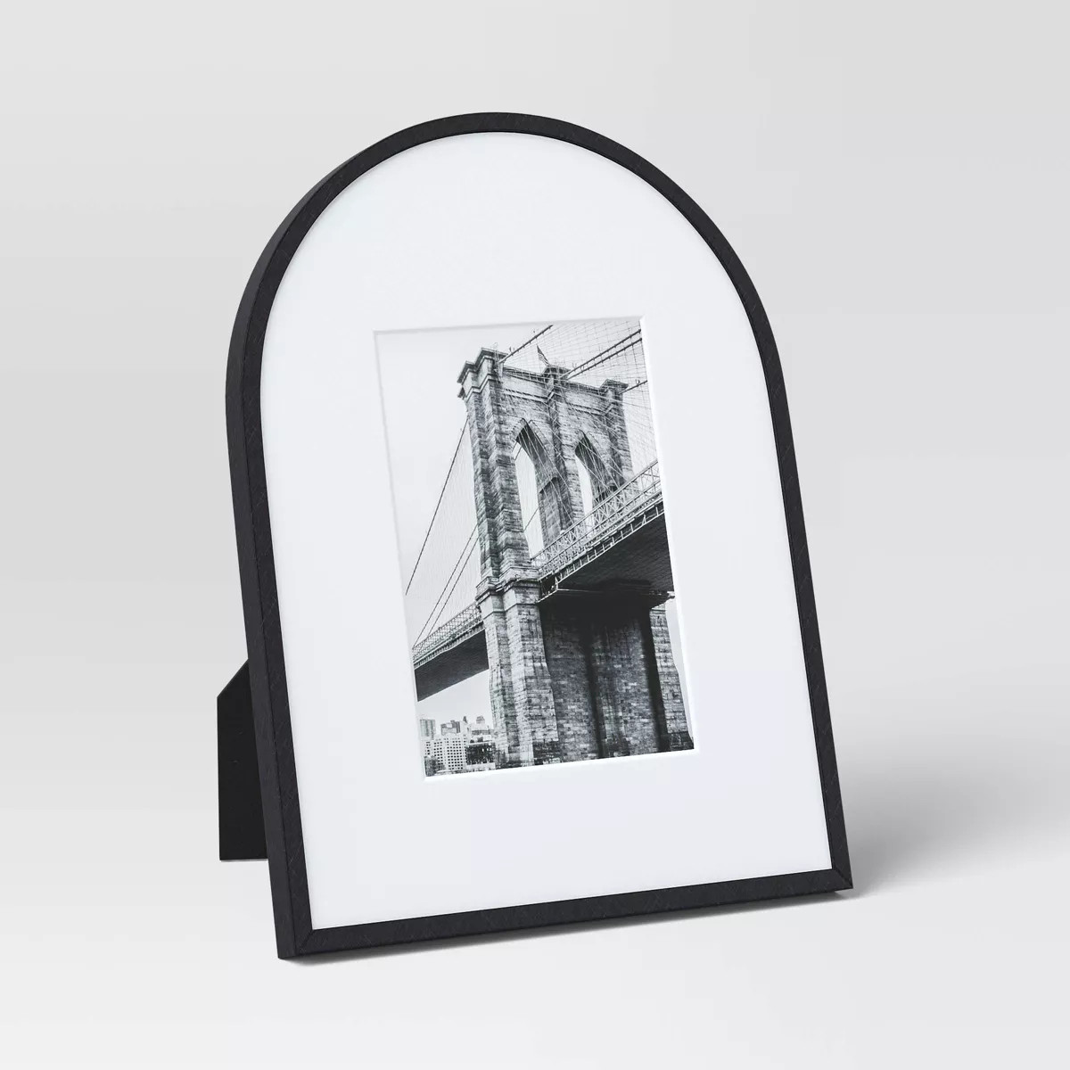 9"x12" Matted to 5"x7" Aluminum Arch Table Frame Black - Threshold™: Modern Half Moon Picture D... | Target