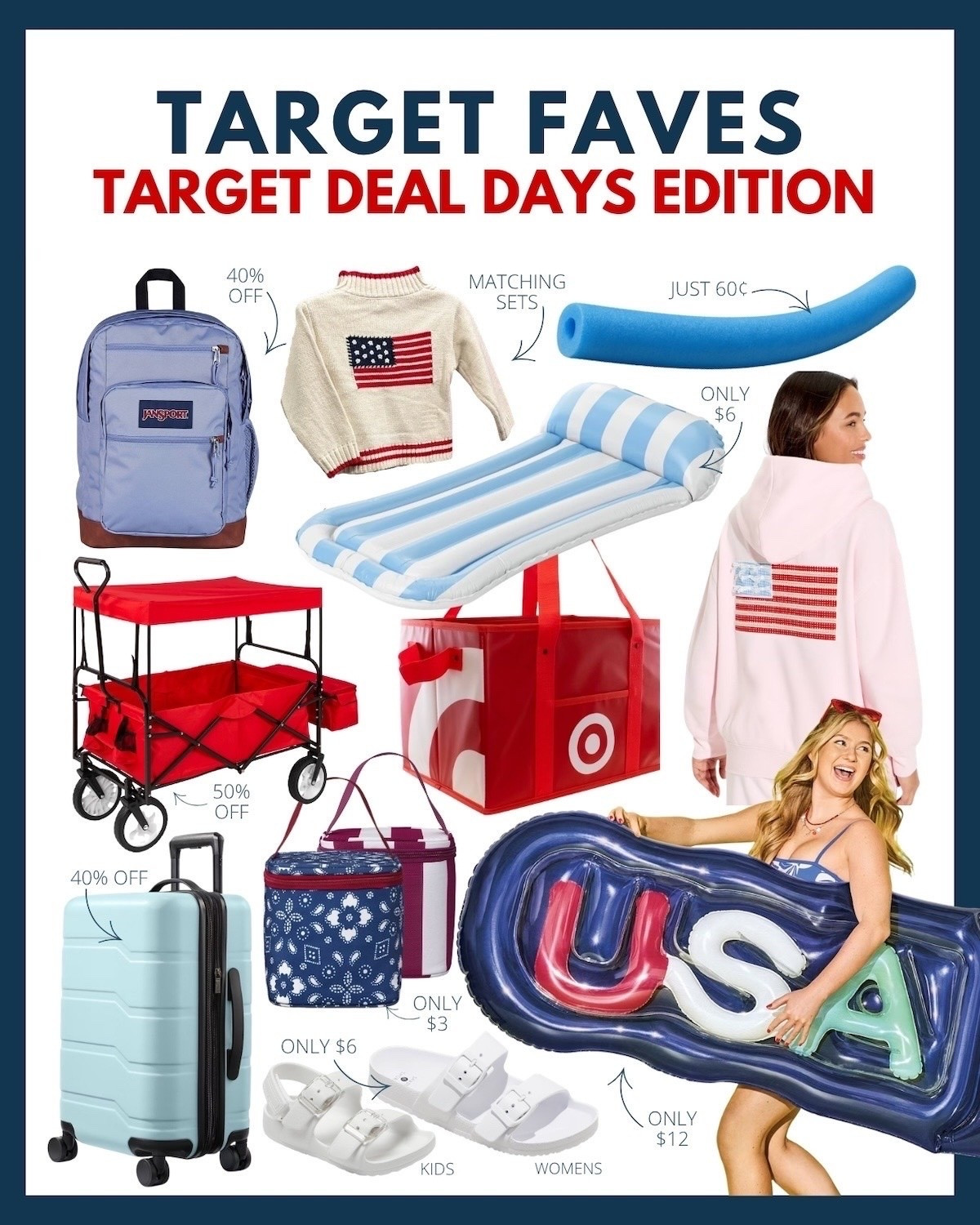 Target Circle Week is here!!! We’ve rounded up some of the best deals to grab + trending Fourth of July faves. You won’t want to miss these! 🙌🏼

#LTKSaleAlert #LTKSwim #LTKTravel