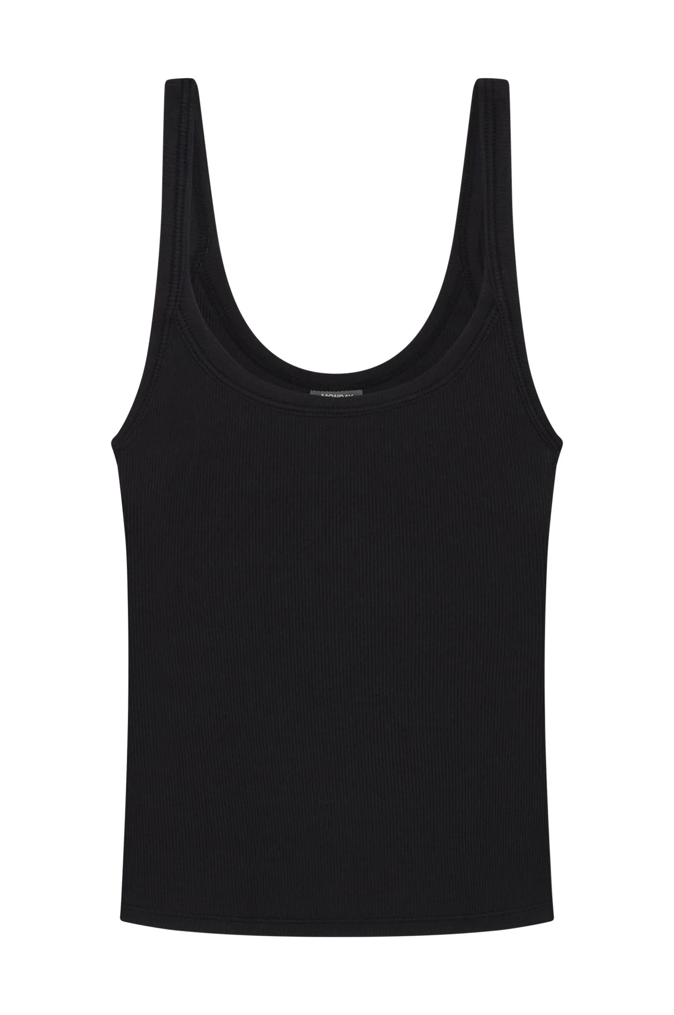 Devin Tank Long - Black Lightweight Rib | Monday Swimwear