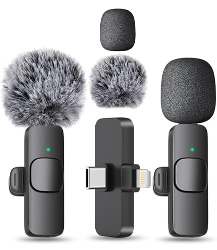 MAYBESTA Wireless Mini Microphone for iPhone, Android Phone - Bluetooth Lavalier Lapel Mic for Au... | Amazon (US)