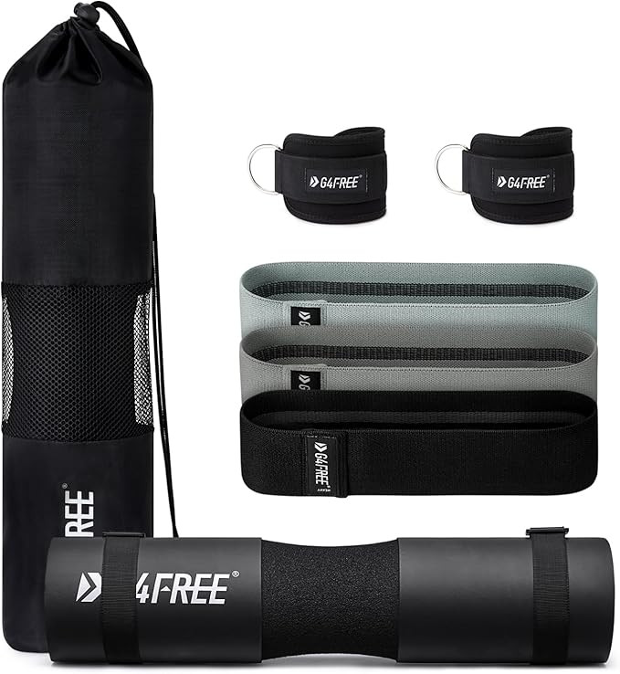 G4Free 9Pcs Barbell Pad Set for Squat, Hip Thrusts, Lunges, Leg day, Standard Olympic Bars with 2... | Amazon (US)