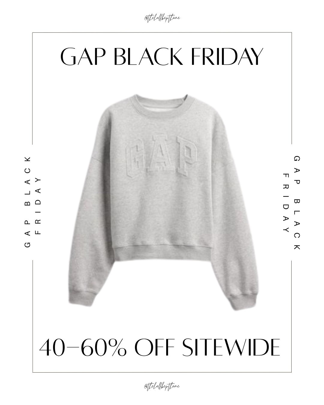 All gap women’s, men’s, kids and baby 40%-60% off for Black Friday! 

#LTKSaleAlert #LTKCyberWeek #LTKSeasonal