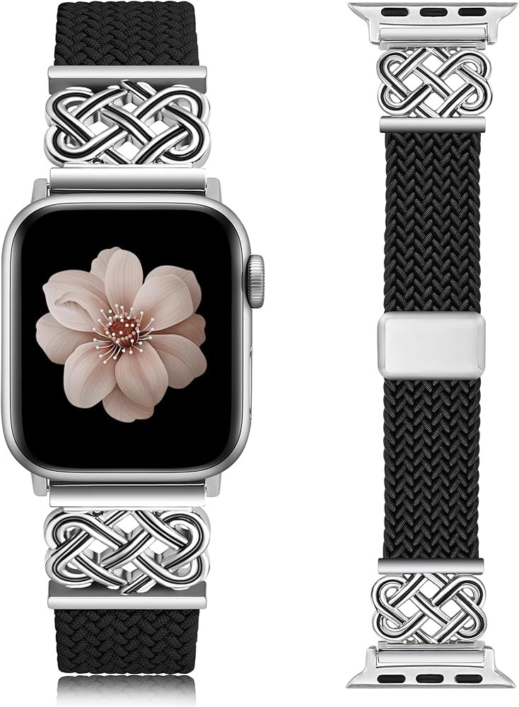 TOYOUTHS Braided Magnetic Band Compatible with Apple Watch Bands 38/40/41/42/44/45/46/49mm Women ... | Amazon (US)