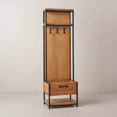 Modular Entryway Storage Cabinet with Hooks - Aged Oak - Hearth & Hand™ with Magnolia | Target