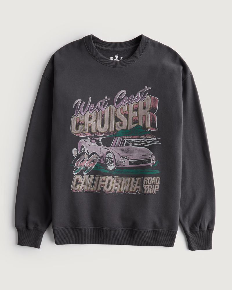 Women's Oversized Retro Graphic Sweatshirt | Women's New Arrivals | HollisterCo.com | Hollister (US)