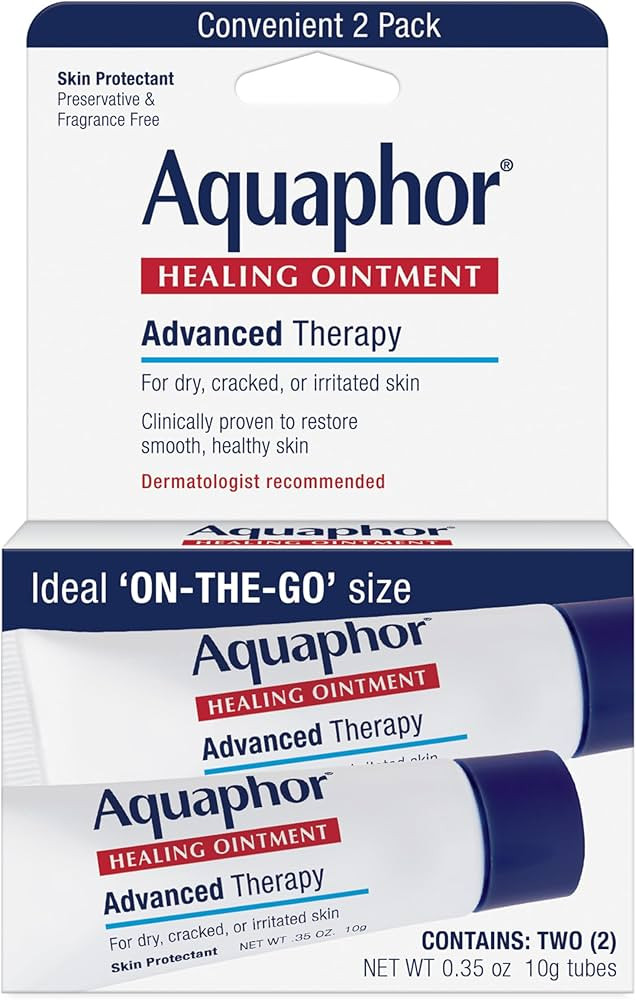 Aquaphor Healing Ointment Advanced Therapy Skin Protectant, Dry Skin Body Moisturizer, 0.35 Oz Tu... | Amazon (US)