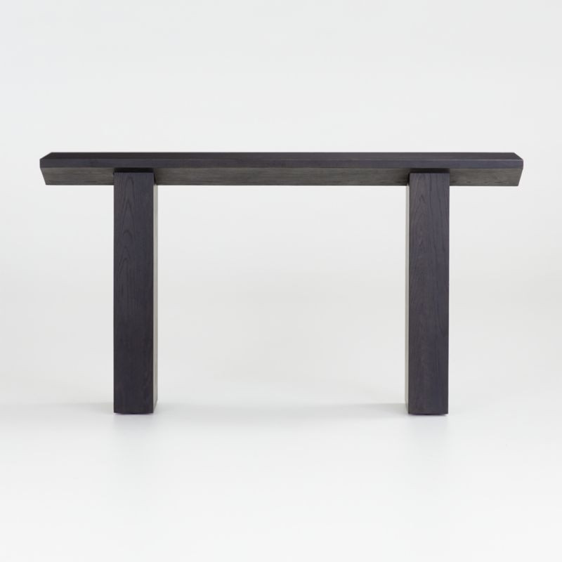 Van Black Wood Console Table by Leanne Ford + Reviews | Crate & Barrel | Crate & Barrel