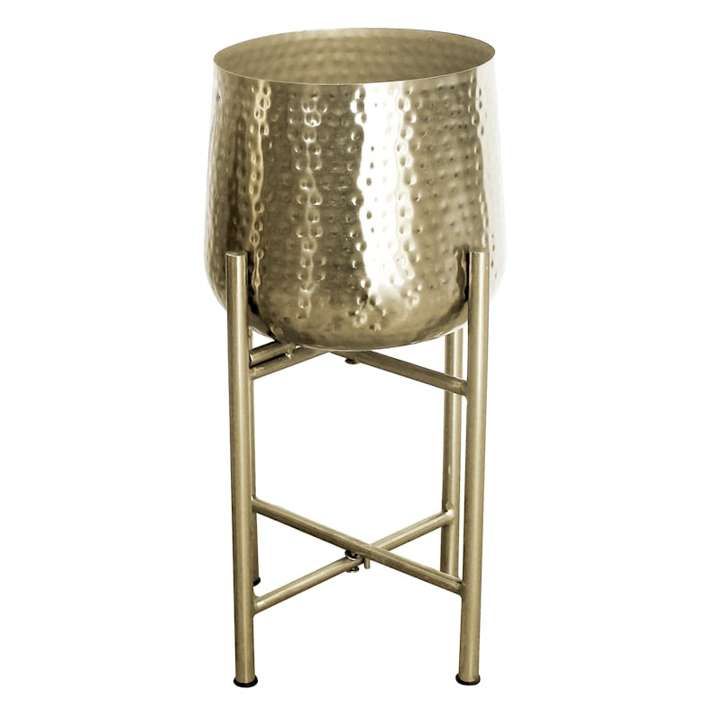 Hammered Planter Stand, Small | At Home