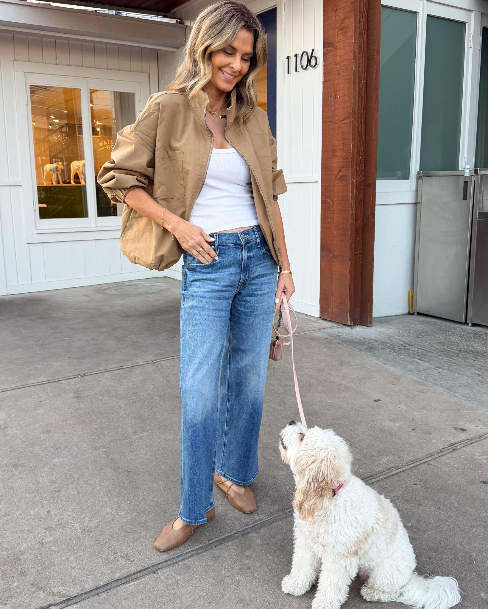 I’m 5’6”
Jeans TTS 
Canvas jacket is included! Wearing XS 
Flats TTS 



#LTKdayinmylife #LTKOver40