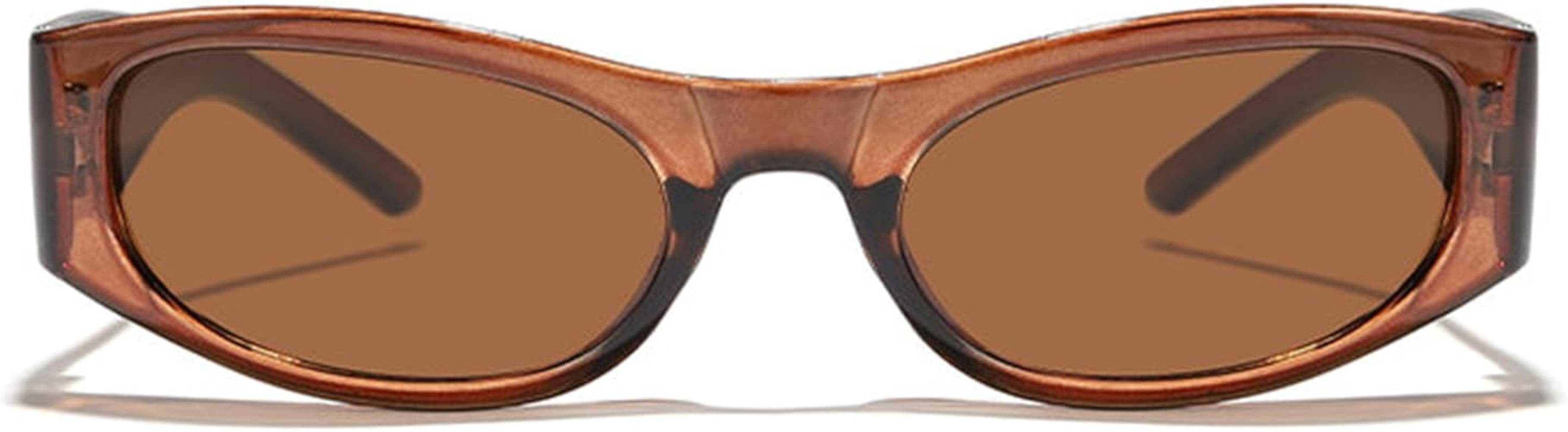 willochra Retro Small Oval Cat Eye Sunglasses Womens Men Trendy Cateye Shades Narrow Skinny 90s C... | Amazon (US)