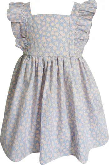 Kids' Floral Cotton Pinafore Dress | Nordstrom